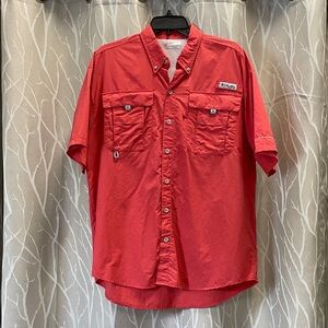 Columbia PFG Men's Size M Salmon colored Fishing Shirt